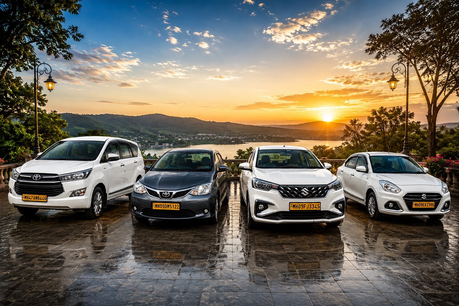Swagat Travels Kolhapur Car Fleet Overview - Innova Crysta, Etios, Ertiga, Swift Dzire